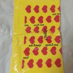hide　イエローハート　フェイスタオルのサムネイル