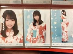 乃木坂46 生写真 浴衣 北野日奈子3種のサムネイル