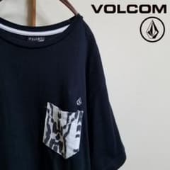 古着★VOLCOM／ボルコム ワンポイントロゴ ポケットTシャツ／M size。のサムネイル