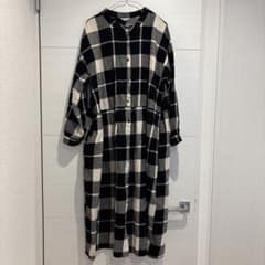 Samansa Mos2チェック柄ロングシャツワンピースのサムネイル