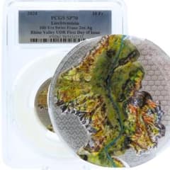 PCGS SP70 2024 リヒテンシュタイン スイスフラン導入100周年銀貨