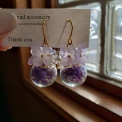 Flower beads×ドーム*ピアス イヤリング - メルカリ