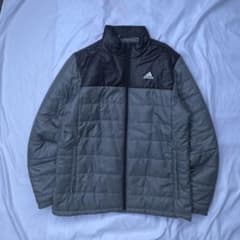 adidas 안솜 재킷 스탠드 컬러 지퍼 업 회색 2XL
