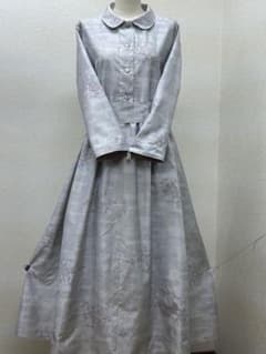 着物リメイク 大島紬ワンピース前ボタン Lサイズ - メルカリ