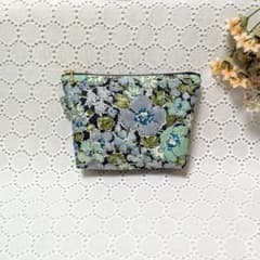 16cmファスナー ハンドメイドポーチ リバティ タナローン・ゲンマ