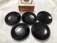 高級 銘木 茶托 漆塗りコースター 10.5cm 5枚セットのサムネイル