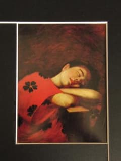 山本芳翠、眠れる女、希少画集より、新品額装付 山本芳翠、眠れる女、希少な画集より、新品高級額・額装付