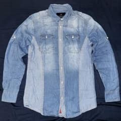 【SCOTCH & SODA】スコッチ＆ソーダ デニムシャツ エルボーパッチ Lのサムネイル