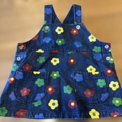 花柄デニムワンピース 90サイズのサムネイル