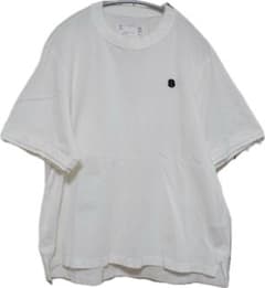Sacai ジップ付き半袖Tシャツ ホワイト Sロゴ - メルカリ