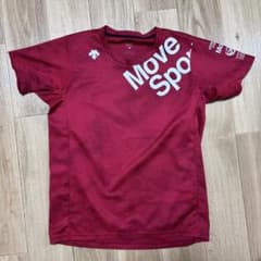 DESCENTE Move Sport バレーボール Tシャツ レッド Mサイズのサムネイル