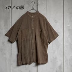 うさとusaato/草木染め/メンズプルオーバー/ブラウン/麻 うさとusaato/草木染め/メンズプルオーバー/ブラウン/麻 - メルカリ