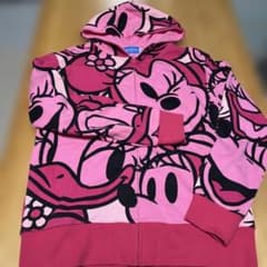 東京ディズニーリゾート ミニーマウス 総柄 ジップアップパーカーのサムネイル