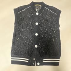 Thumbnail of レースノースリーブジャケット 黒