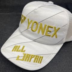 YONEX ホワイトキャップ YOS25068 YONEX ALL JAPANキャップ ホワイト - メルカリ
