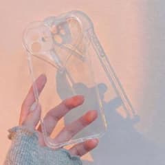 재입하! iPhone 17pro 케이스 클리어 하트형 투명 귀여운 한국