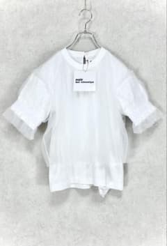 美品✨ノワール ケイニノミヤ　　　　　　 AD2024 チュールトップス ◎新品 Noir Kei Ninomiya AD2024 チュールトップス 白 - メルカリ