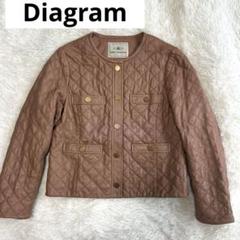 ダイアグラム　レザーキルティング　ラムジャケット　激安