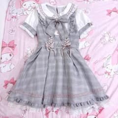 LIZLISA♡ハート衿プリーツフリルワンピースのサムネイル