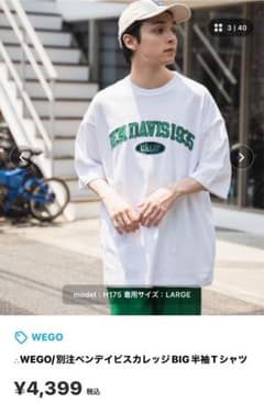 ベンデイビスカレッジBIG半袖Tシャツのサムネイル