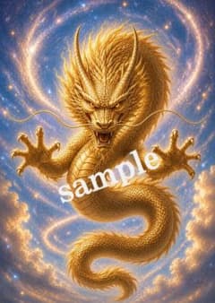 龍神絵画】闇を打ち破り強運と飛躍を呼び込む龍神アート A4ポスター