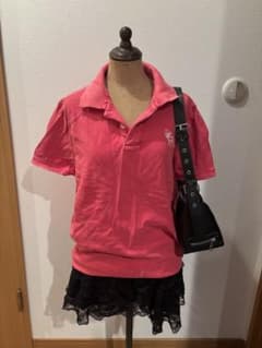 Abercrombie & Fitch アバクロ ポロシャツ ピンク Y2Kのサムネイル