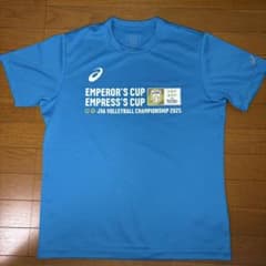 バレーボール Tシャツ 天皇杯 皇后杯 2025 アシックス 水色 青 2XL