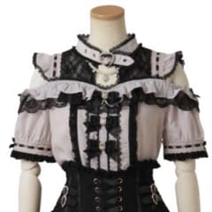 LIZLISA リズリサ3つリボンフロントチョーカーブラウス ブラック 3つリボンフロントチョーカーブラウス ｜ LIZ LISA（リズリサ）公式