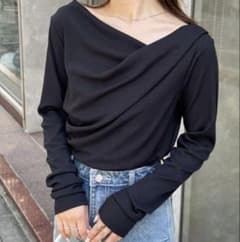 RANRAN ドレープTシャツ