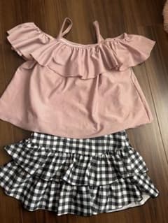 デビロック　水着　ピンクチェック 140cmのサムネイル