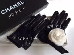 CHANEL 】 シャネル ☆ カメリア装飾・レザー手袋 ☆1回着用 - メルカリ