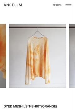 ANCELLM DYED MESH LS T-SHIRT(ORANGE) 2 - メルカリ