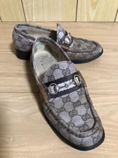 専用です 【GUCCI】グッチ ビット付きローファー   キャンパス地のサムネイル