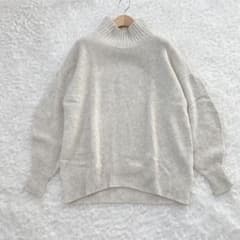 SLOBE IENA　　スローブイエナ　　グレー　　両畦ハイネックプルオーバー SLOBE IENA（スローブイエナ）の「《追加》French wool畦ハーフジップ