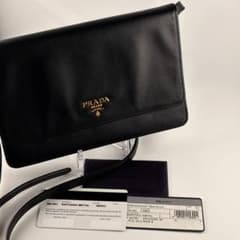 PRADAサフィアーノメタル チェーンウォレットショルダー1M1361 美品
