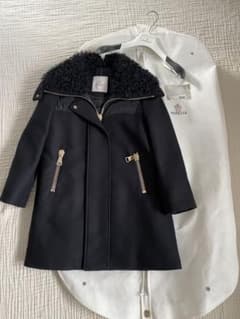70万越 MONCLER 本物 ファー ダウン コート 黒 0/S - メルカリ