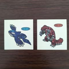 ポケモンパン デコキャラシール カイオーガ ☆グラードン - メルカリ