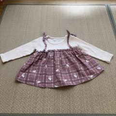 mamaraku ハローキティ チェック柄 ドッキングトップス 90のサムネイル