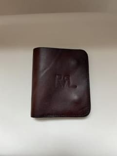 レア 未使用 RRL ダブルアールエル レザー 二つ折り財布 ダーク