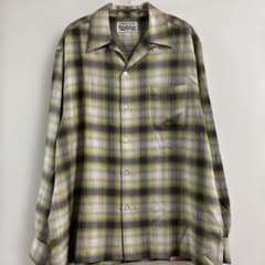 ワコマリア オンブレチェック オープン カラーシャツ 25FW 野村訓市 ワコマリア オンブレチェック オープン カラーシャツ 21SS 野村訓市