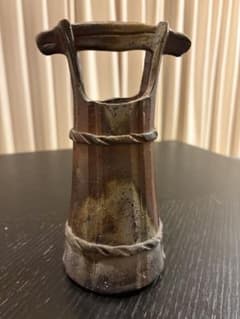 備前焼 手桶型 花入 陶器 花器 工芸品のサムネイル