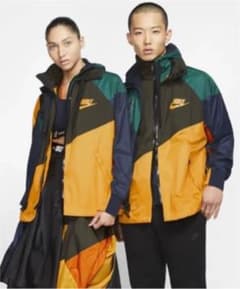 最安NIKE × sacai ナイキ　ダブルジップフーデッドアノラックジャケットのサムネイル