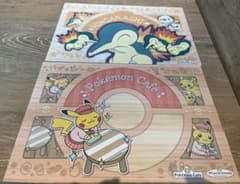 新品未使用　ポケモンカフェ限定　ペーパーランチョンマット　ピカチュウ・ヒノアラシのサムネイル