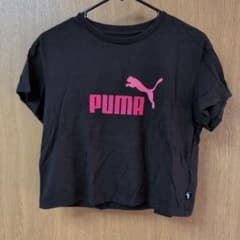 PUMA キッズ Tシャツ 150cm ブラック ピンクのサムネイル