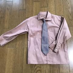 110男児シャツ　ネクタイつきのサムネイル