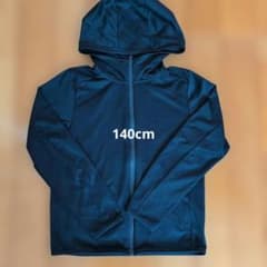 UNIQLO キッズ ジップアップパーカー 濃紺 140cmのサムネイル