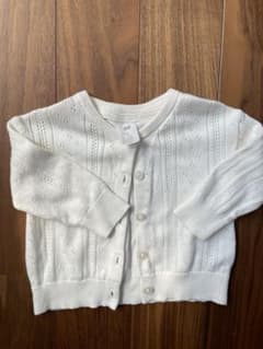 H&M ホワイト カーディガン4-6m 68cmのサムネイル