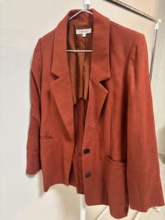 【美品】秋 MOUSSY テーラードジャケット オレンジ系 サイズ1のサムネイル