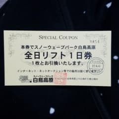 スノーウェーブパーク白鳥高原　全日リフト券 1枚のサムネイル
