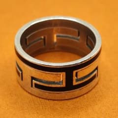 25411✨️ エルメス エクリプス Hロゴ リング シルバー ブラック 12号 25411✨️ エルメス エクリプス Hロゴ リング シルバー ブラック 12号